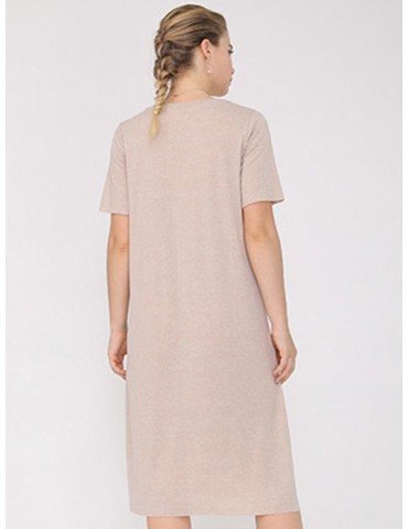 Short Sleeve Loose V-neck Casual Dresses