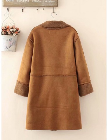 Casual Lapel Long Sleeve Coat for Women